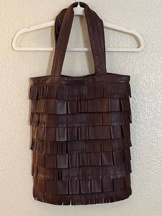 Scully Handbags - Scully Brown Leather Bag with Fringe ✨Vintage✨